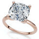 Certified 3Ct Cushion Diamond Solitaire Engagement Ring 14k Gold or Pt Lab Grown