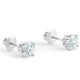 1 1/4 Ct Diamond Screw Back Studs 14k White Gold Lab Grown Eco Friendly
