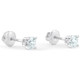 3/4 Ct Diamond Screw Back Studs 14k White Gold Lab Grown Eco Friendly