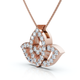 1Ct Beverly Diamond Halo Bezel Pendant 14k Gold 18" Necklace Lab Grown
