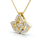 1Ct Beverly Diamond Halo Bezel Pendant 14k Gold 18" Necklace Lab Grown