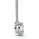 Certified 3Ct Heart Solitaire Diamond Pendant Necklace 14k Gold Lab Grown