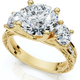 Certified 3.40Ct Round Cut Diamond Engagement Ring 14k Gold Lab Grown