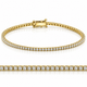 2 Ct Lab Grown Diamond Tennis Bracelet 7" 14k Yellow Gold