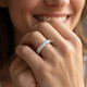 1ct Diamond Eternity Wedding Ring in 14k White, Yellow, Rose Gold Lab Grown
