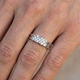Men's Diamond Ring 14k Gold Wedding Ring 9-Stone Lab Grown
