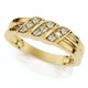 Men's Diamond Ring 14k Gold Wedding Ring 9-Stone Lab Grown
