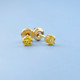 1/2ct Fancy Yellow Diamond Studs 14K Yellow Gold Screw Back Lab Grown Earrings