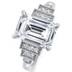 Certified 2.15Ct - 6.15Ct Emerald Cut Lab Grown Diamond Engagement 14k Gold Ring