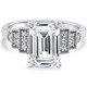 Certified 2.15Ct - 6.15Ct Emerald Cut Lab Grown Diamond Engagement 14k Gold Ring