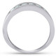 1Ct Diamond Channel Set Polished Wedding Band Mens Ring 14k White Gold Lab Created