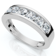 1Ct Diamond Channel Set Polished Wedding Band Mens Ring 14k White Gold Lab Grown