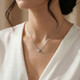 1/2ct Diamond Halo Pendant 14K White Gold Lab Grown