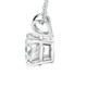 Certified 2 1/4ct Lab Grown Diamond Solitaire Pendant White Gold Necklace