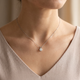 1 1/4ct Lab Grown Diamond Round Solitaire Pendant 14K White Gold Necklace