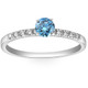 1/2Ct Blue Diamond Engagement Ring in White Gold