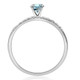 1/2Ct Blue Diamond Engagement Ring in White Gold