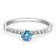 1/2Ct Blue Diamond Engagement Ring in White Gold