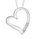 Diamond Pendant Heart Shape Necklace in White, Yellow, or Rose Gold Lab Grown