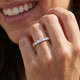 1 Ct Diamond Eternity Lab Grown Ring in White, Yellow, Rose Gold, or Platinum