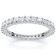1 Ct Diamond Eternity Lab Grown Ring in White, Yellow, Rose Gold, or Platinum