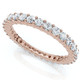 1 Ct Diamond Eternity Lab Grown Ring in White, Yellow, Rose Gold, or Platinum