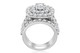 4 1/3Ct Diamond Halo Engagement Ring Set Lab Grown White, Yellow, or Rose Gold