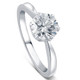 1 1/2Ct Solitaire Lab Grown Round Diamond Engagement Ring 14k Gold & Platinum