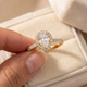 2 1/2Ct Pear Shape Diamond Lab Grown Engagement Ring White Yellow or Rose Gold
