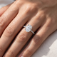 1 1/2Ct Oval Diamond Accents Engagement Ring White Yellow or Rose Gold Lab Grown