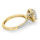 2 1/2Ct Oval Diamond Halo Engagement Ring White, Yellow, or Rose Gold Lab Grown