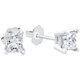 1ct Princess Cut Lab Grown Diamond Studs 14K White Gold