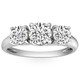 1 3/4 Ct Three Stone Diamond Engagement Ring 10K White Gold Lab Grown
