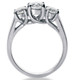 1 3/4 Ct Three Stone Diamond Engagement Ring 10K White Gold Lab Grown