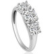 1 3/4 Ct Three Stone Diamond Engagement Ring 10K White Gold Lab Grown