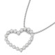 1 Ct Diamond Heart Pendant Necklace in White, Yellow, or Rose Gold Lab Grown