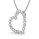 1 Ct Diamond Heart Pendant Necklace in White, Yellow, or Rose Gold Lab Grown