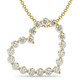 1 Ct Diamond Heart Pendant Necklace in White, Yellow, or Rose Gold Lab Grown