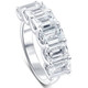 6Ct TW Emerald Cut Diamond Ring U Prong Lab Grown 14k White Yellow or Rose Gold