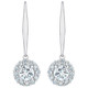 1Ct Diamond Floral Shape Studs Lab Grown Earrings White or Yellow Gold