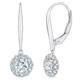 1Ct Diamond Floral Shape Studs Lab Grown Earrings White or Yellow Gold