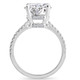 Certified 4 1/2Ct Diamond Engagement Ring Multi-Row Pave Diamonds Gold Lab Grown