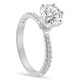 1.90Ct Side Halo Round Diamond Engagement Lab Grown in White or Yellow Gold