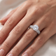 Certified 4 5/8 Ct Pave Diamond Engagement Ring 14k White Gold Lab Grown