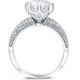 3 3/4 Ct Pave Diamond Engagement Ring in White Gold Lab Grown