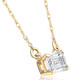 3/4 Ct Emerald Cut Sideways Lab Grown Diamond Pendant 14k Gold Necklace 3/4 Ct Emerald Cut Sideways Lab Grown Diamond Pendant 14k Gold Necklace