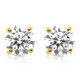 1/2Ct Certified Diamond Screw Back Studs in 14k White or Yellow Gold Lab Grown