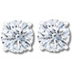 Certified 3Ct TW Diamond Studs 14k Gold Screw Backs Lab Grown