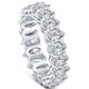 4Ct T.W. Marquise Cut Natural Diamond Eternity Wedding Ring White or Yellow Gold