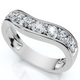 5/8Ct Diamond Curved Wedding Anniversary Band 14k Gold Lab Grown